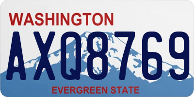 WA license plate AXQ8769