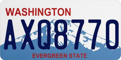 WA license plate AXQ8770