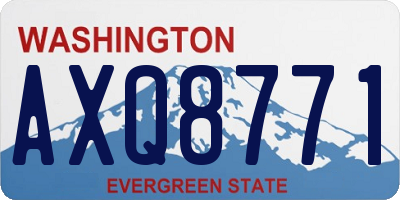 WA license plate AXQ8771