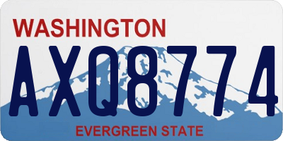 WA license plate AXQ8774