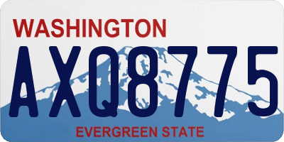 WA license plate AXQ8775
