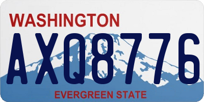 WA license plate AXQ8776