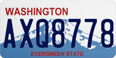 WA license plate AXQ8778