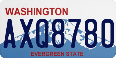 WA license plate AXQ8780
