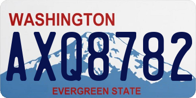 WA license plate AXQ8782