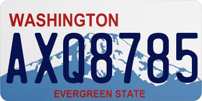 WA license plate AXQ8785