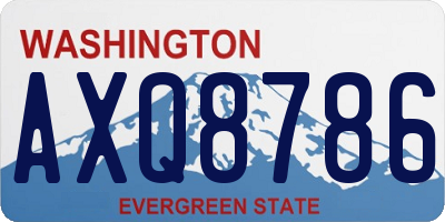 WA license plate AXQ8786