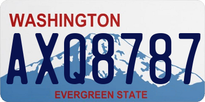 WA license plate AXQ8787