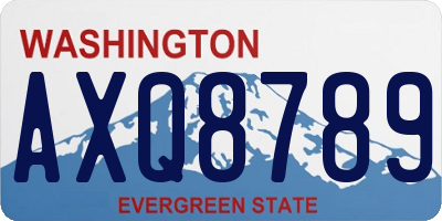 WA license plate AXQ8789