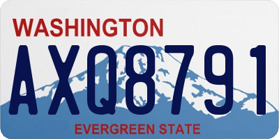 WA license plate AXQ8791