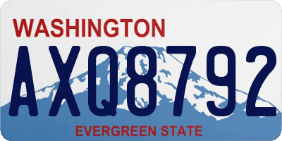 WA license plate AXQ8792