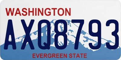 WA license plate AXQ8793