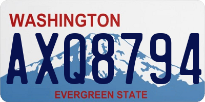 WA license plate AXQ8794
