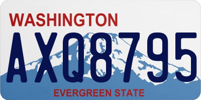 WA license plate AXQ8795