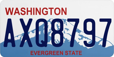 WA license plate AXQ8797