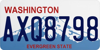 WA license plate AXQ8798
