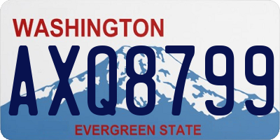 WA license plate AXQ8799
