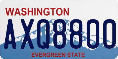 WA license plate AXQ8800