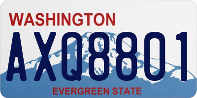WA license plate AXQ8801