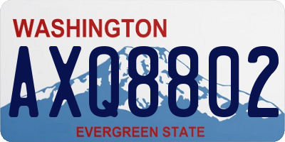WA license plate AXQ8802