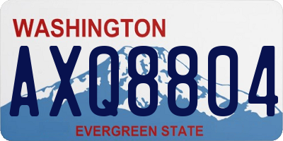 WA license plate AXQ8804