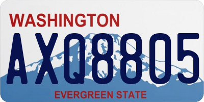 WA license plate AXQ8805