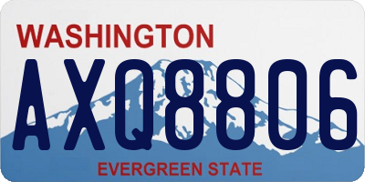 WA license plate AXQ8806