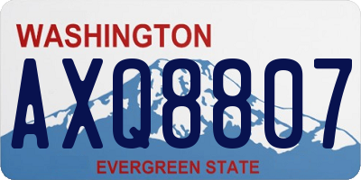 WA license plate AXQ8807