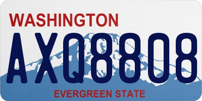 WA license plate AXQ8808