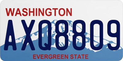 WA license plate AXQ8809