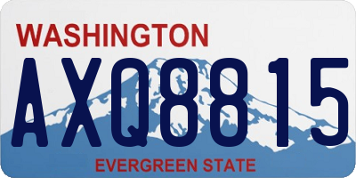 WA license plate AXQ8815