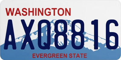 WA license plate AXQ8816