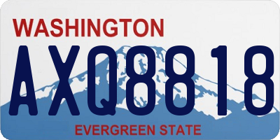 WA license plate AXQ8818