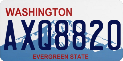 WA license plate AXQ8820