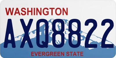 WA license plate AXQ8822
