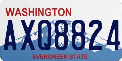 WA license plate AXQ8824