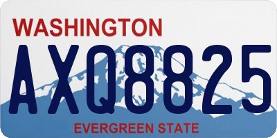 WA license plate AXQ8825