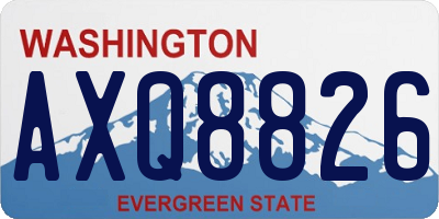 WA license plate AXQ8826