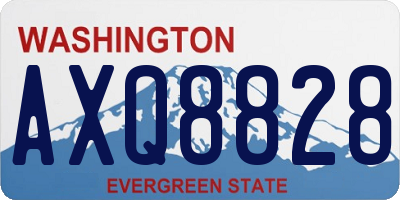 WA license plate AXQ8828