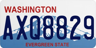 WA license plate AXQ8829