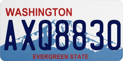 WA license plate AXQ8830