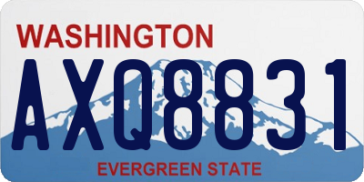 WA license plate AXQ8831