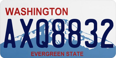 WA license plate AXQ8832