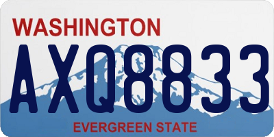 WA license plate AXQ8833