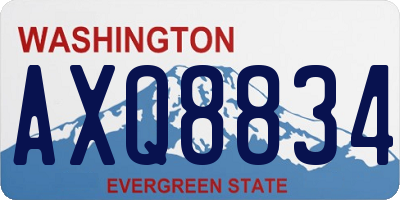 WA license plate AXQ8834