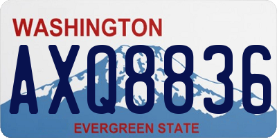 WA license plate AXQ8836