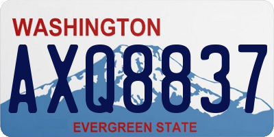 WA license plate AXQ8837