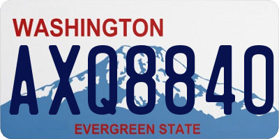 WA license plate AXQ8840