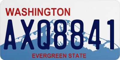 WA license plate AXQ8841