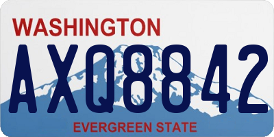 WA license plate AXQ8842